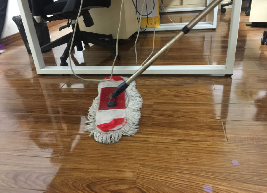 宁晋县木地板保洁案例